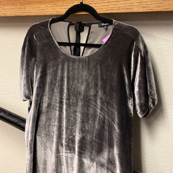 Madewell Velvet Bow-Back Tee Dress size XS - Picture 5 of 13